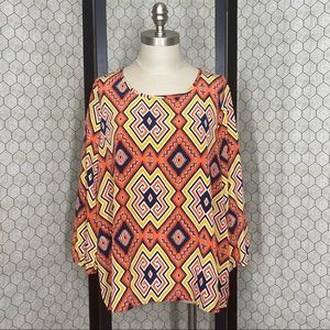 Peach Love Cream California Aztec Print Tunic
